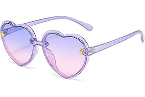 WZWLKJ Heart Shaped Bee Cute Fashion Sunglasses for kids UV 400 Protection Outdoor Beach Holiday