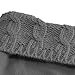 Anzermix Women's Fleece Cable Knitted Liners Rain Boot Socks (M, Gray)