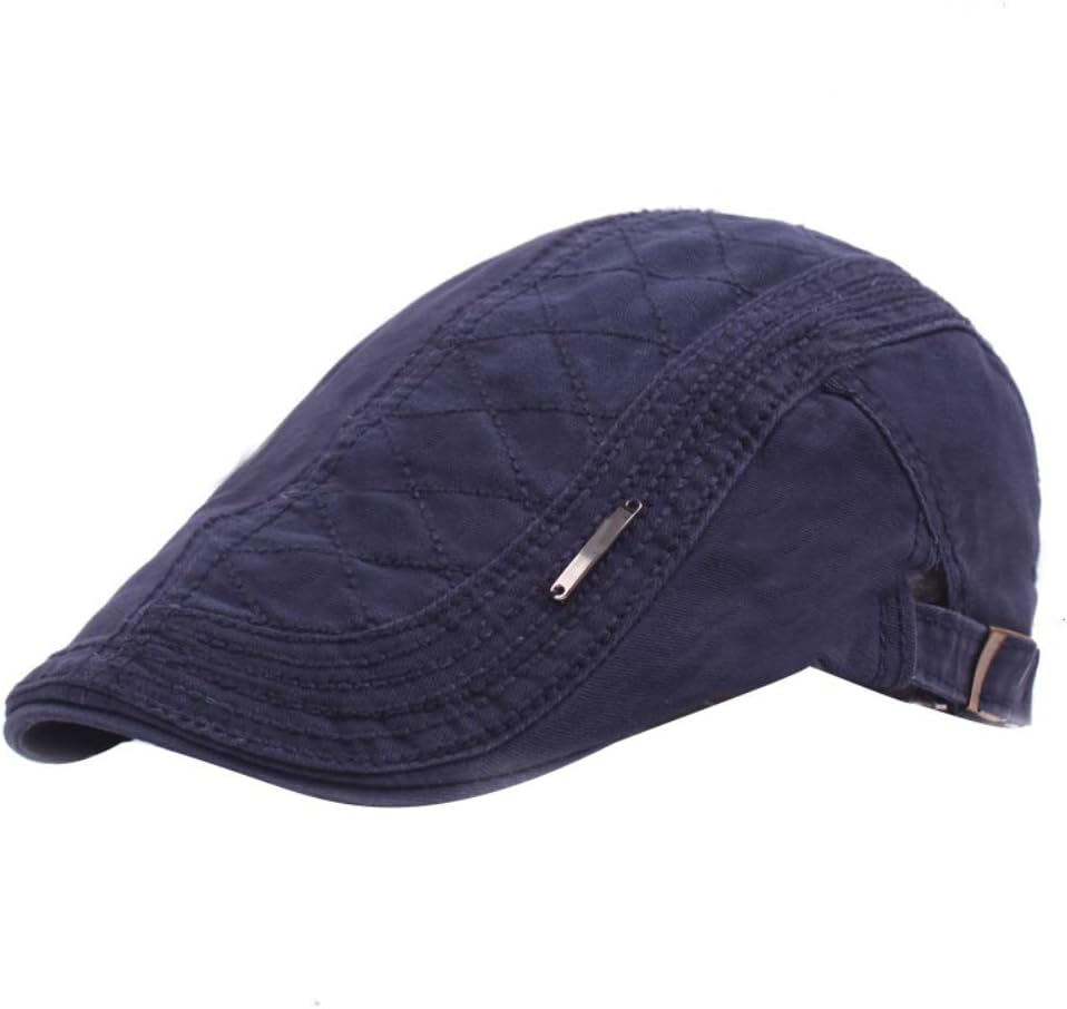 Portable for Vintage Unisex Twill Cotton Flat Peaked Cap Adjustable Newsboy Hunting Beret Hat