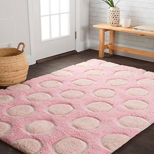 Alexander Home Hand-tufted Riley Pink/Multi Polka Dots Shag Rug (3'0 x 5'0)