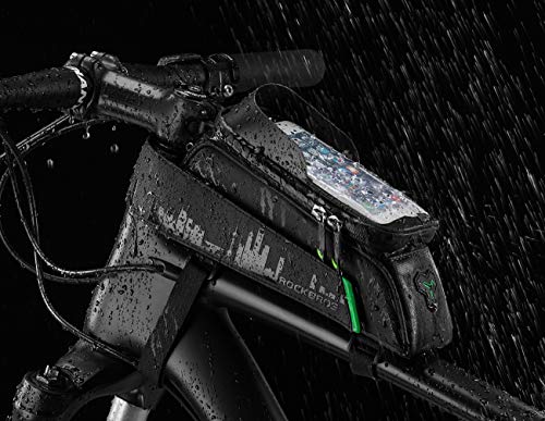 image for RockBros Top Tube Bag Phone, Bike Frame Bag Waterproof, Bicycle Phone 