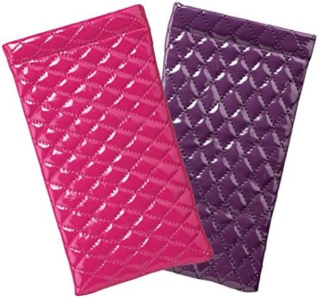 2 Pack Spring Top Eyeglass Case For Men & Women, Squeeze Top Case, Asst. Styles