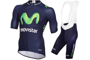 BEYLEAYCAU Men's summer cycling set Quick-drying short-sleeved jersey with full-length zipper and gel-padded shorts