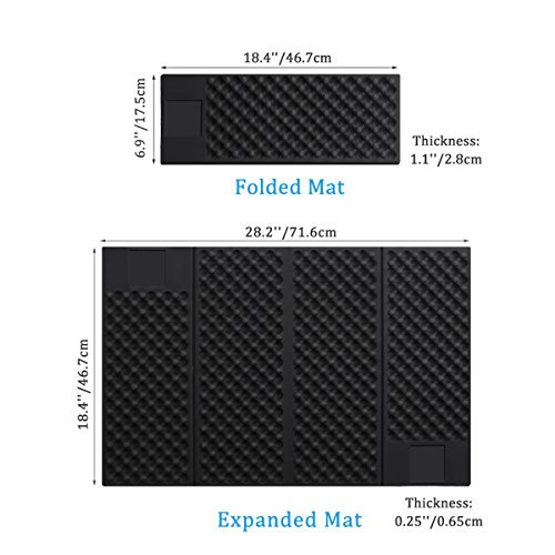Excelvan Folding Double-sided Cat Litter Mat, Durable Premium Safe EVA Waterproof Pet Cat Litter Trapper Pad with Soft Lycra Surface High Elastic Easy to Clean (28.2" x 18.4")