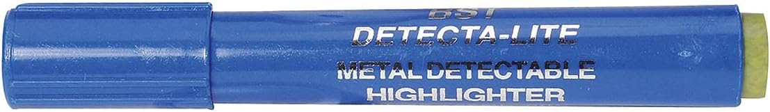 Metal Detectable Highlighter, Yellow, PK10