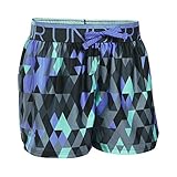 Under Armour Girls' Printed Play Up Shorts, Stealth Gray/Violet Storm, Youth Medium