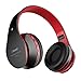 Wireless Headphones Aita BT809 on Ear Bluetooth Noise Cancelling Headphones, Foldable Headset Gaming Running Sport Earphones with Mic for iPhone, tv, Tablet, MP3 etc. Fit for Adults Teens Kids (Red)