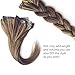 Remy Clip on Hair Extensions, Re4U Balayage Hair Extensions Human Hair 14inch Clip in Extensions Highlight Blonde Multi Color Mixed Chocolate Brown(#4/27 10pcs 14