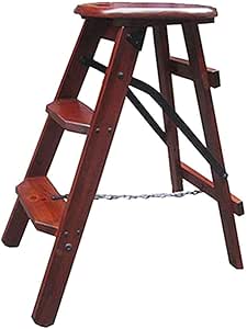 Escalera de madera plegable para uso general en taburete de 3 pasos