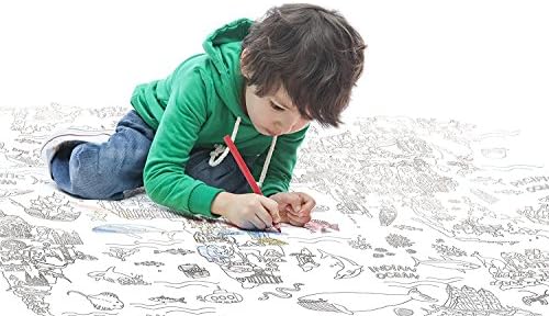 Giant Colouring Poster for Kids Adults Drawing Table Wall Decals Decoration,11580cm World Map (11580cm)