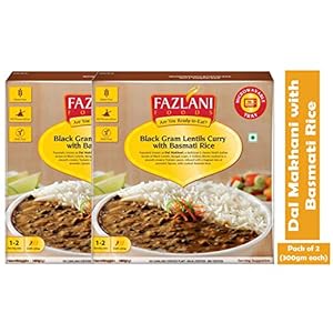 FAZLANI FOODS Dal Makhani With Basmati Rice,Instant Food Ready To Eat In Just 90Sec Pure Veg Indian Meal No…