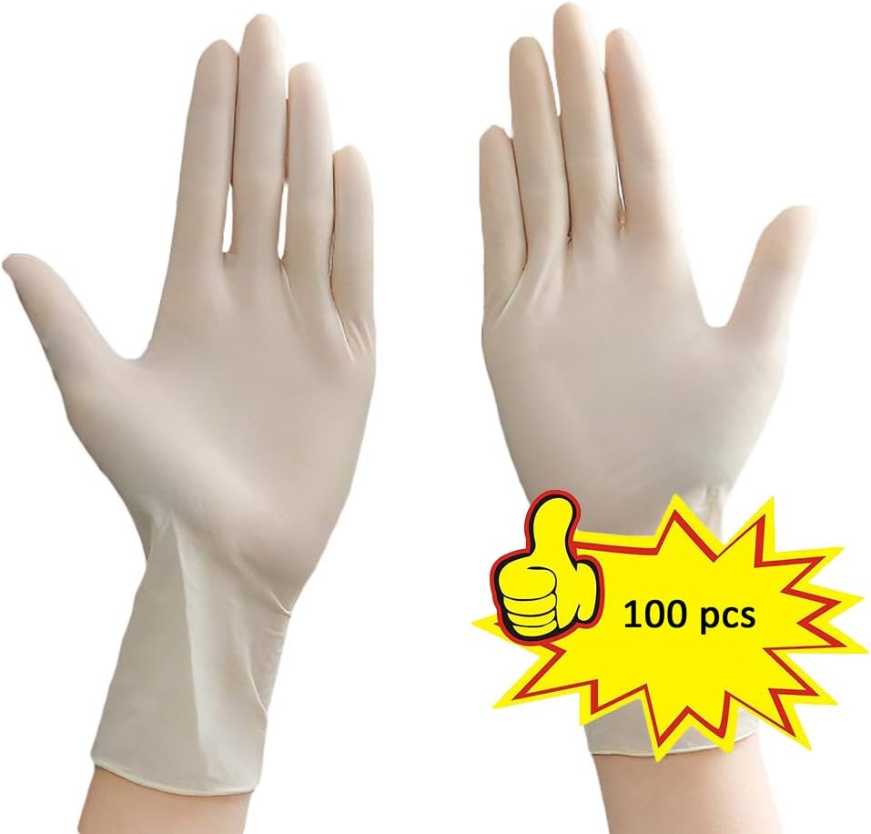 FFYUGO 100 Disposable Nitrile Gloves, Powder-Free Health Work Gloves for Cooking, Cleaning, Food Processing, Kitchen Food Production, Household Cleaning,XL