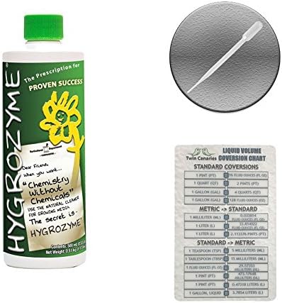 Sipco Hygrozyme Horticultural Enzyme Formula + Twin Canaries Chart &amp; Pipette - 500 ml