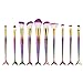 Doinshop Novelty Mermaid Handle Makeup Brush Set Professional Face Eye Shadow Eyeliner Foundation Blush Lip Makeup Brushes Powder Liquid Cream Cosmetics Blending Brush Tool (PACK 10)