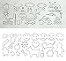 Set of 4 Plastic Drawing Painting Stencils Scale Template Sets, Graphics Stencils for Scrapbooking,Card and Craft Projects,Bookmark Ruler,Perfect for Using with Your Bullet Journal