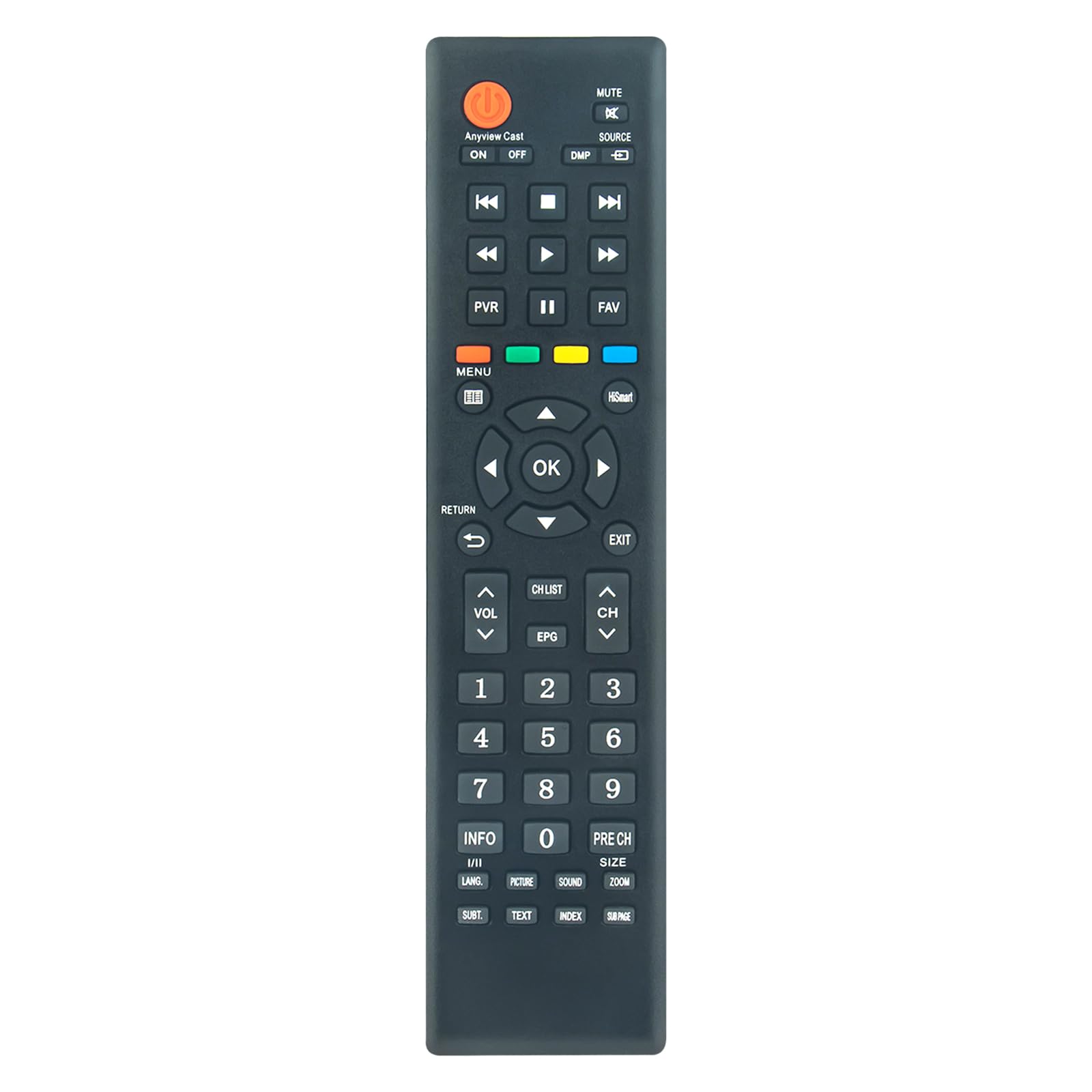 AULCMEET EN-22654HS New Replacement Remote Control fit for Hisense Full HD Smart TV LHD32K220WTEU LTDN55K220WSEU LTDN40K220WTEU LTDN50K220WSEU