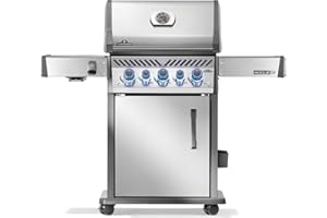 Napoleon Rogue PRO-S 425 Natural Gas Grill with Infrared Side and Rear Burners, Stainless Steel, Durable 5-Burner Precision Cooking