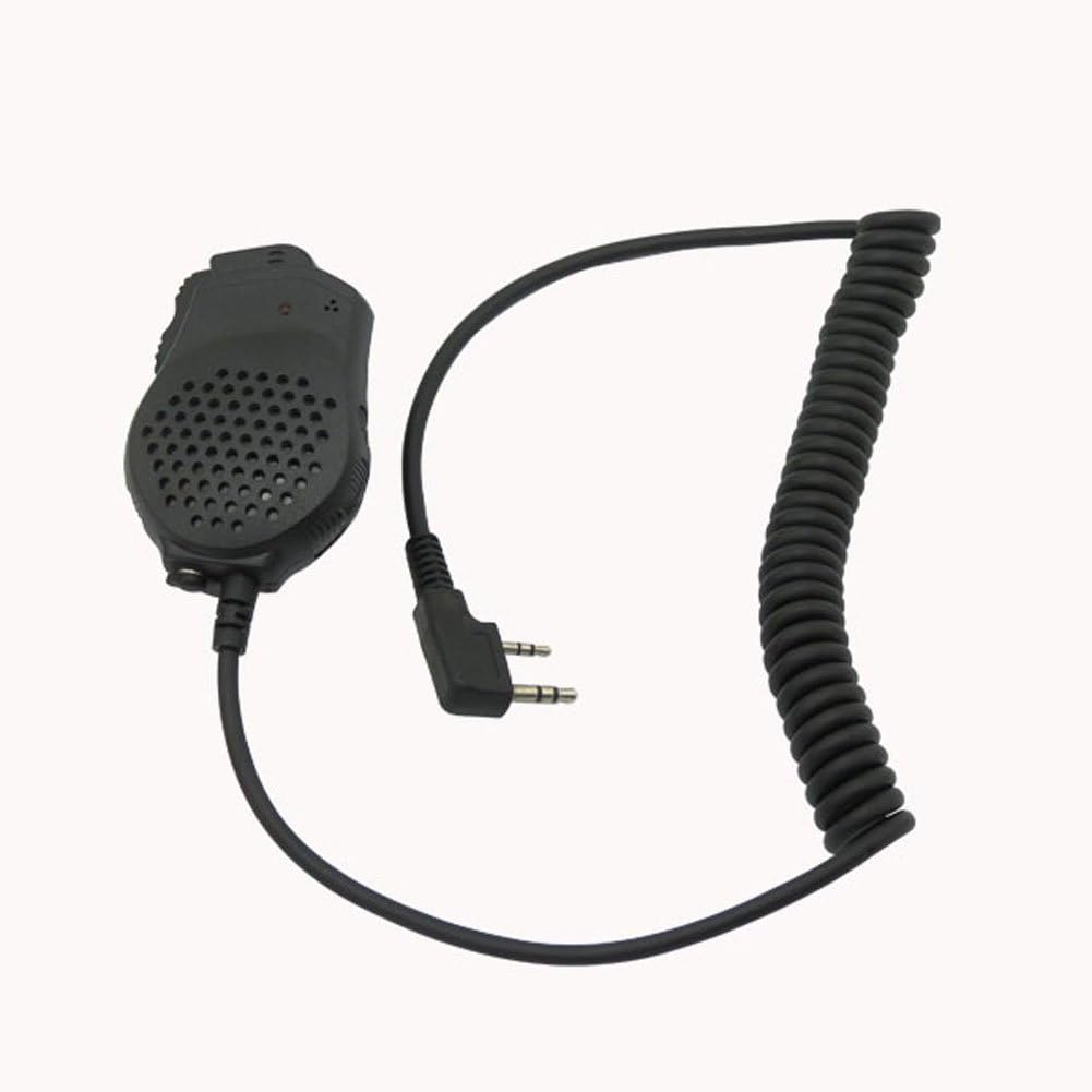 KANGLONG Original Handheld Speaker Two Way Radio Speaker Microphone with Red Light