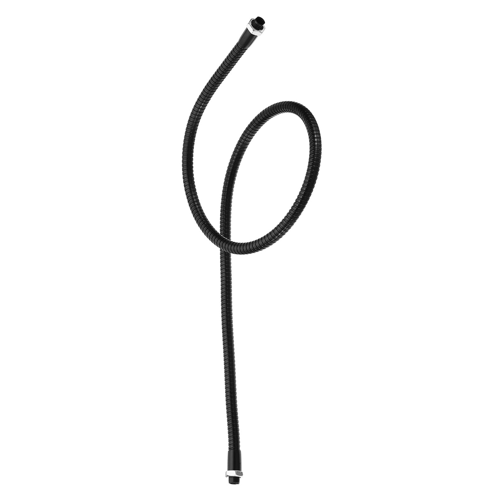 PATIKIL 31.5" Universal Gooseneck Hose, 1 Pcs M10 Fine Thread Bendable Metal Hose Flexible Arm Soft Tube Extension for Lamp, DIY Equipment, Black