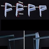 Mintice Bath Door Seal Strip Curved F Shape 6mm 78" Glass Bottom Weather Seal view 4