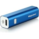 Portable Charger,Mopower 3000mAh Power Bank Lipstick-shaped Aluminum Metal External Backup Battery Pack for iPhone 6 4 5S 4S, iPad ,Galaxy S6 Note 3, iPod,HTC,Sony,LG, Mobile Digital Devices