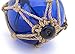 IMAX 50890-3 Buoyant Glass Floats in Blue - Set of 3 Glass Fishing Net Floats - Coastal Indoor and Outdoor Accessory. Decorative Accessories