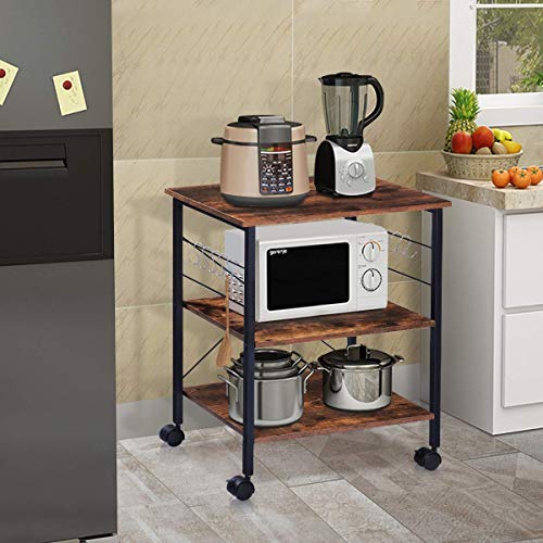 Microwave and coffee cart