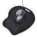 EBOOT Mouse Pad with Gel Wrist Pad Non-Slip Rubber Base, 9 Inches by 8 Inches, Black