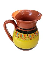 Kitchen: Terracotta Yellow, 3/4 Quart Pitcher - Hand Painted From Spain