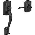 SCHLAGE FE285 622 Acc CAM RH Lower Half Handleset, Camelot Interior Trim, Matte Black