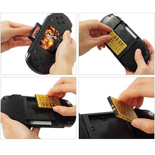 Livoty Playstation Kids Handheld Game Console Portable Gaming System 16 Bit Classic Game Console LCD Game Player (Black)
