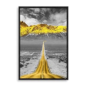 signwin Framed Canvas Wall Art Golden Road Canvas...