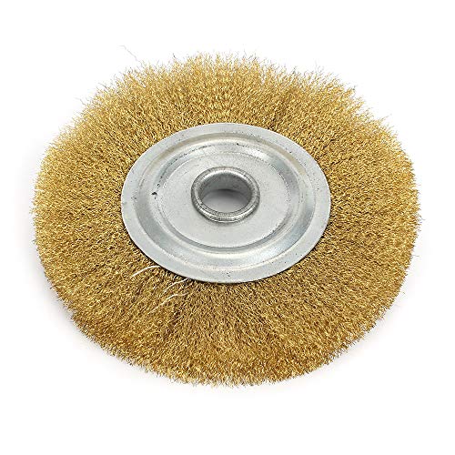 4-Inch Soft Brass Wire Brush Round Wheel with 16mm Arbor For Bench Grinder