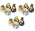 Novelty 12 Count Usa Historical Figure Style Rubber Ducks