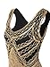 Vijiv Women's 1920s Gastby Inspired Sequined Embellished Fringed Flapper Dress