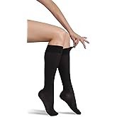 GABRIALLA 15–20 mmHg Sheer Medical Compression Socks for Women - Made in Italy Knee High Support Stockings for Circulation, Swelling Relief, Travel, Work, Pregnancy - Support Socks (Black)