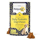 Petpost | Probiotic Chews for Dogs - Delicious Duck Flavored Treats with Probiotics for Dogs - Healthy Digestion and Stronger Immune System (60 Small Daily Chews)