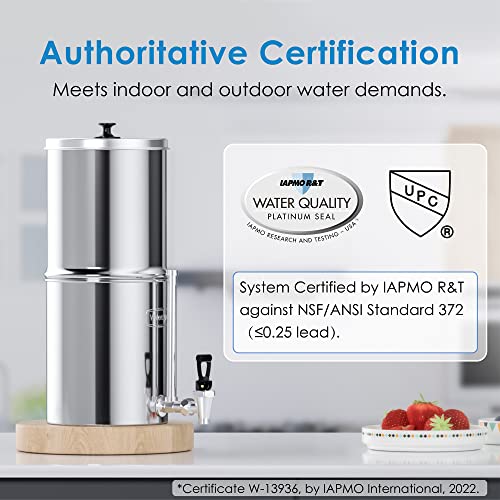 Waterdrop Gravityfed Water Filter System, NSF/ANSI 372 Certification