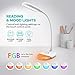 TaoTronics DL032 Dimmable Color LED Desk Lamp with Built-in 1000mAh Rechargeable Battery Flexible Gooseneck, Touch Control, 7W, Official Member of Philips Enabled Licensing Program