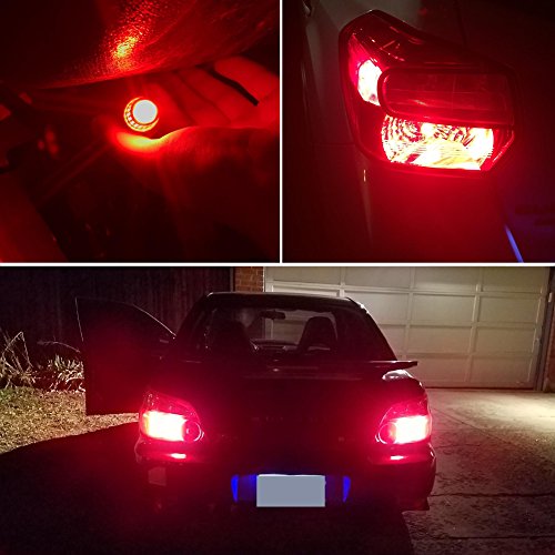 AUTOGINE 4 X Super Bright 9-30V 7440 7441 7443 7444 992 LED Bulbs 3014 54-EX Chipsets with Projector for Tail Lights Brake Lights Turn Signal Lights, Brilliant Red - Thumbnail 7