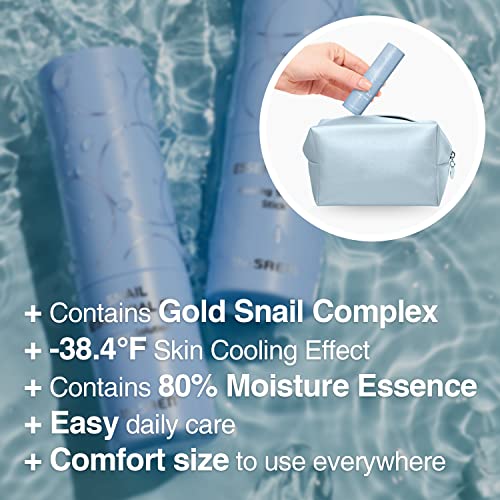 THESAEM SNAIL ESSENTIAL EX COOLING SOLUTION STICK BALM – UNDER EYE DEPUFFING & SOOTHING – FACE & EYE SERUM TREATMENT – WITH SNAIL COLLAGEN & AQUAXYL FOR MOIST GLOW, 0.38OZ.