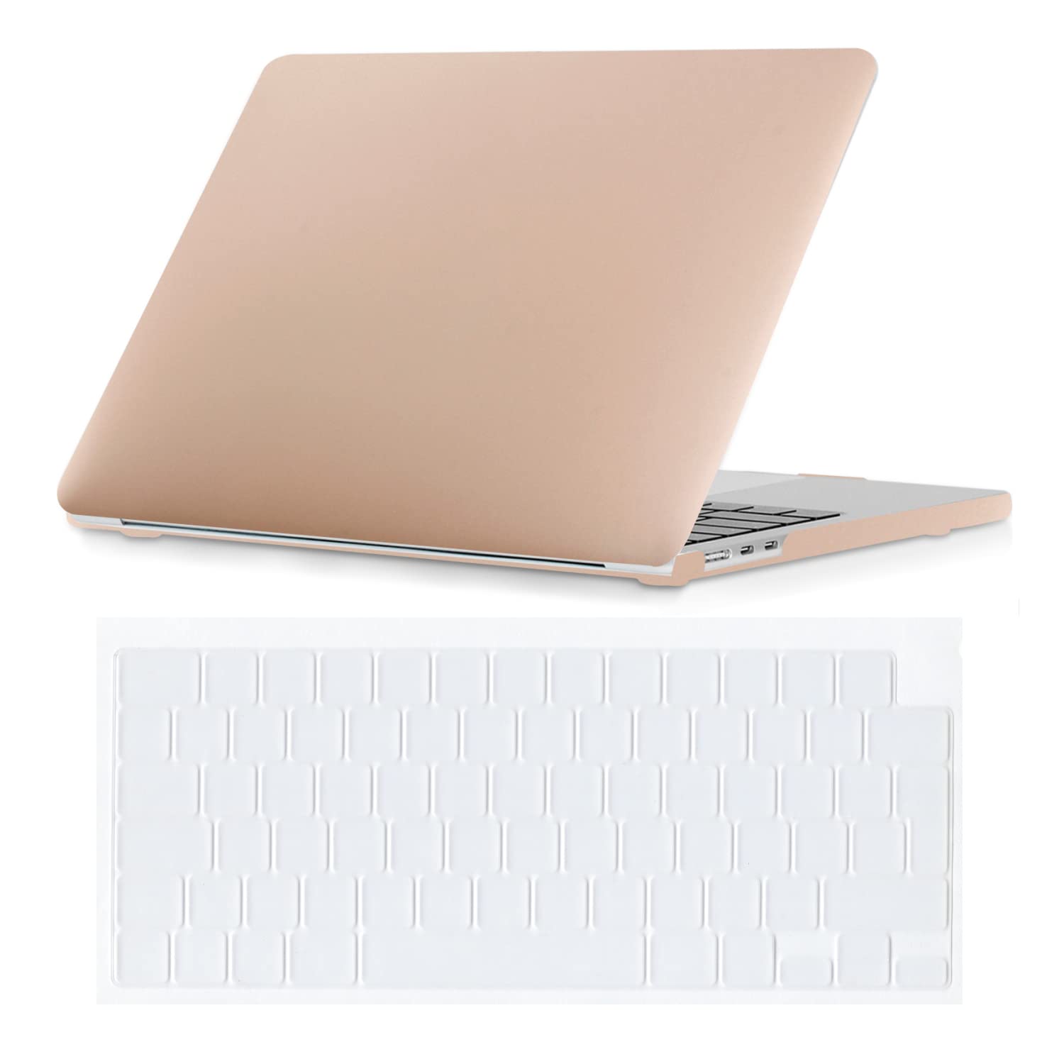 Se7enline Compatible with MacBook Air Case 13 inch 2022-2025 M2/M3/M4 Chip for 13.6 inch Model A2681/A3113/A3240 Matte Finish Laptop Hard Shell Case with Keyboard Cover Skin,Gold — image 1