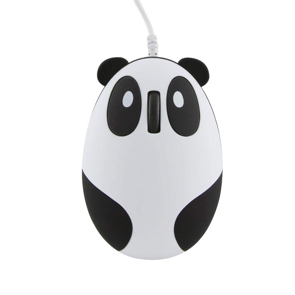 3C Kingdom Cute Panda Wired Mouse Cartoon Animal Mini Portable Corded Mouse Small Optical Mice for School Travel Computer Laptop PC for Kids Girls Boys Gift