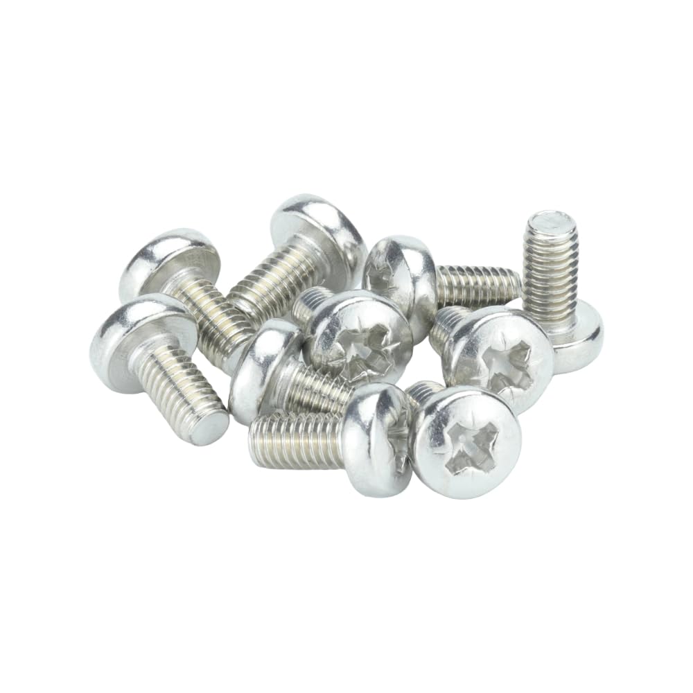 M4 (4mm x 14mm) Pozi Pan Head Machine Screws - A2 Grade Stainless Steel (Pack of 20)