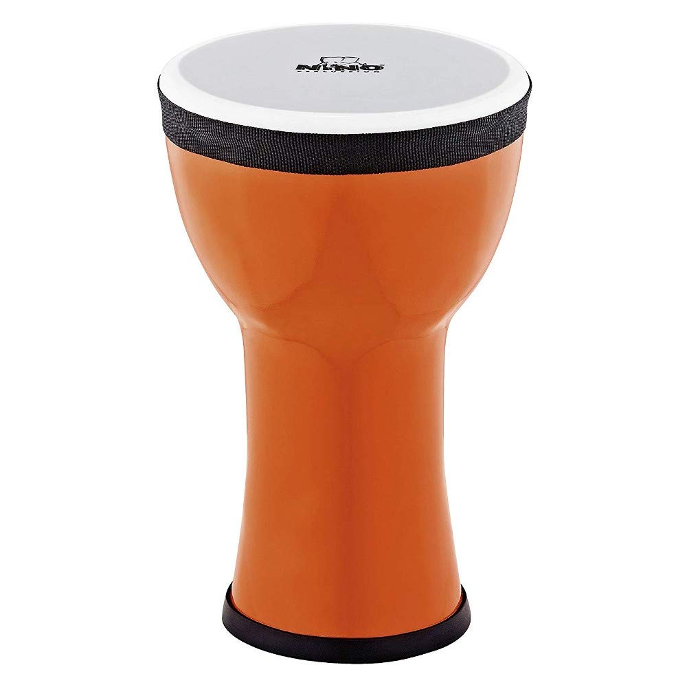 Nino Percussion Elements Mini Djembe - Small Musical Instrument for Children from 3 years - 6-inch Diameter - Plastic, Orange (NINO-EMDJ-T)