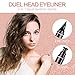 Winged Eyeliner Pencil Stamp - Perfect Cat Eye Vamp Liquid Black Quick Flick Wingliner Waterproof Stencil Wing Long Lasting Smudgeproof Natural Smooth 2 in 1 Duel End (1 Pack)