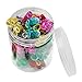 Beirui 20pcs Christmas Designs Bling Dog Topknot Bows - Crystal Rhinestone Studded Cute Dog Hair Bows - Sparkly Nylon Pet Grooming Accessories for Long Hair Dog & Kitten