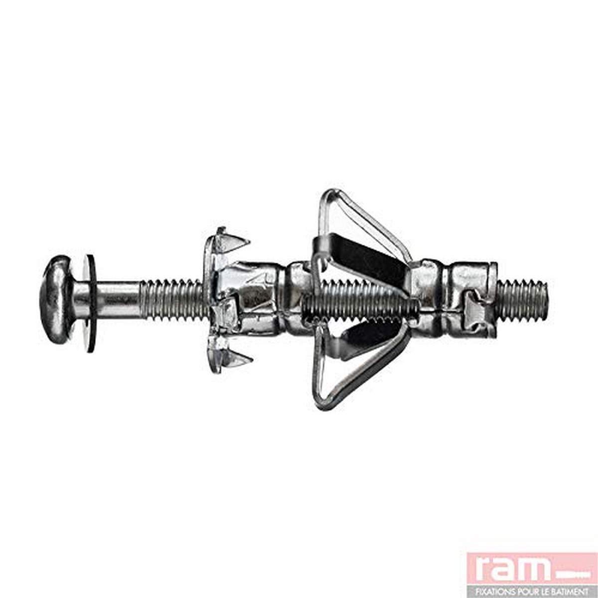 Ramfix Expansion Dowel with Screws 4 mm x 32 mm Pack of 10 Silver