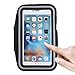 iPhone 6/6S Sports Armband,L-JUWA Water Resistant Sweat Proof Sports Armband with Key Holder for iPhone 6 /6S/7 (4.7-Inch), iPhone 5/5C/5S, Bundle with Screen Protector(Black)