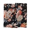 7 Seas Republic Women's Black Floral Oblong Scarf